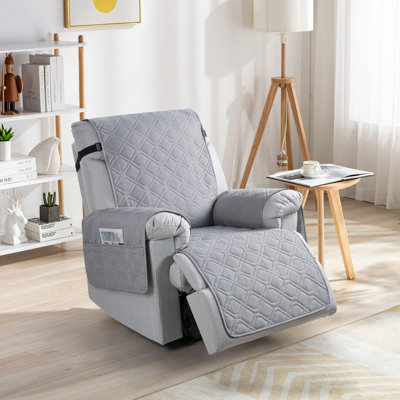 Chemika Adamstown 1 Seat Waterproof Recliner Couch Covers,Chair Cover, Non-Slip Sofa Covers With Elastic Straps Pocket For Dogs, Pets