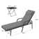 Bourque Outdoor Chaise Lounge Chair Set With Adjustable Backrest Cushions Foldable Table Weather Resistant Patio Recliner For Garden Poolside Or Balcony