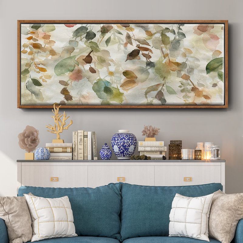 Fall Cascade- Framed Canvas, 8" H x 20" W