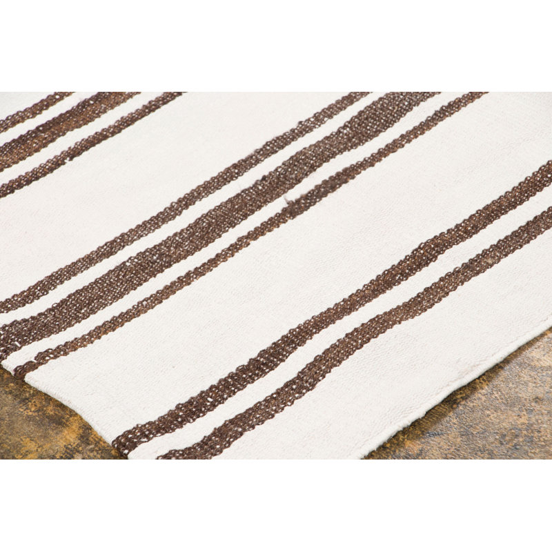 Handmade Geometric Area Rug, Beige