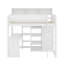 Lit mezzanine simple avec tablettes et garde-robe-702283792