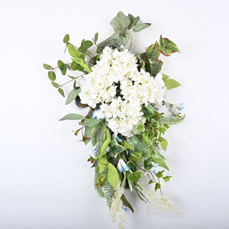 24" Spring Front Door Hydrangea Swag