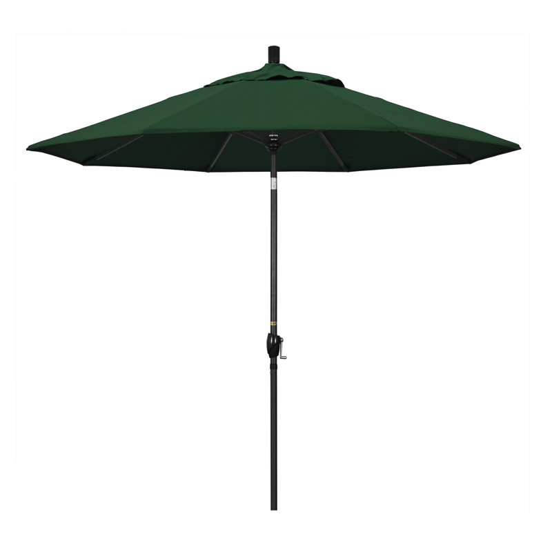 Parasol de marché 9 pi Ayomipo, Toile verte Pacifica, Brun