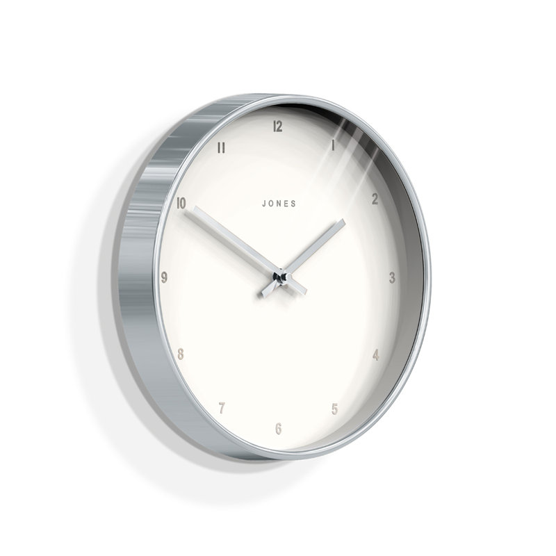 Studio Acrylic Wall Clock, Silver