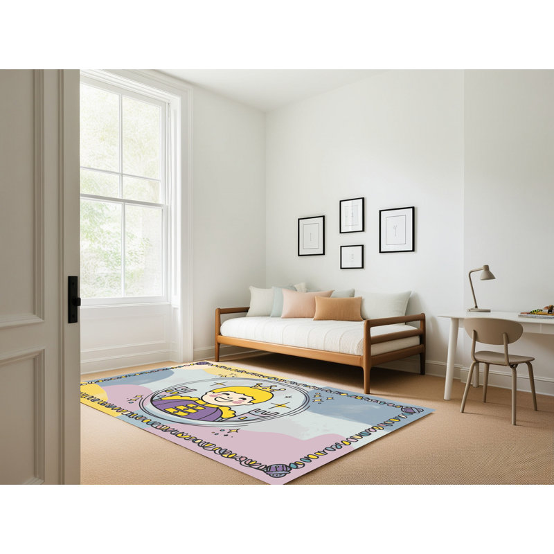 Tapis fantaisie East Urban Home, Rectangle de 5 pi x 8 pi