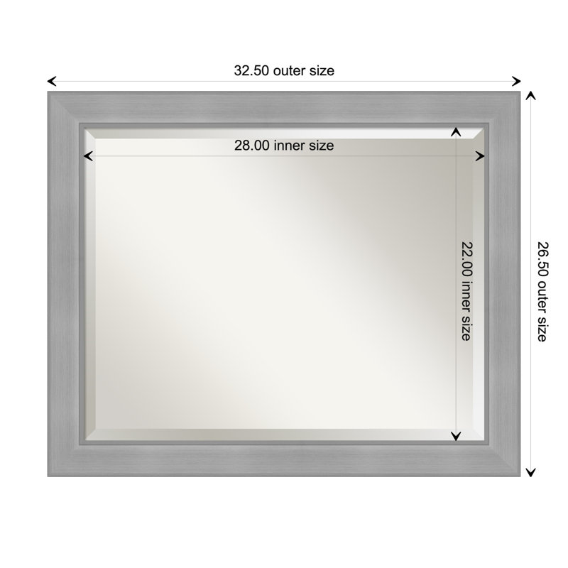 ShipstStour Flat Wall Mirror, 27" x 33"