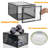 X-Large Clear Plastic Shoe Boxes,Stackable Shoe Organizer With Magnetic Door, Drop Front Display Box (Clear Black/9 Pack)