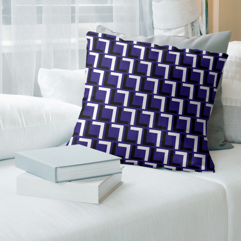 Housse de coussin Baltimore Football Luxury, Mauve/blanc, 20 po X 20 po, Polyester sergé