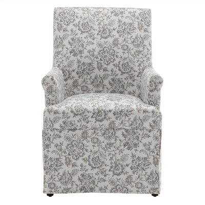 Elegant Upholstered Dining Chair With Skirted Base, Accent Armchair For Living Room, Bedroom, Dining Room by Latitude Run