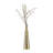 Sculptural Metal and Aluminum Vase for Living Room or Bedroom Styling - Modern Tall Flower Vase for Home Decor - 22", Gold