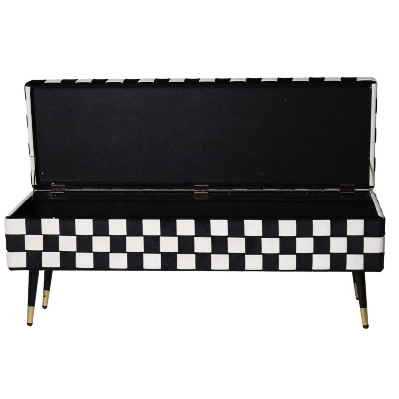 Aurigae Velvet Upholstered Storage Bench