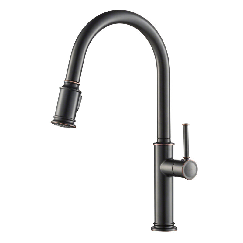 Sellette Pull Down Single Handle Kitchen Faucet, Oil Rubbed Bronze, Without Soap Dispenser