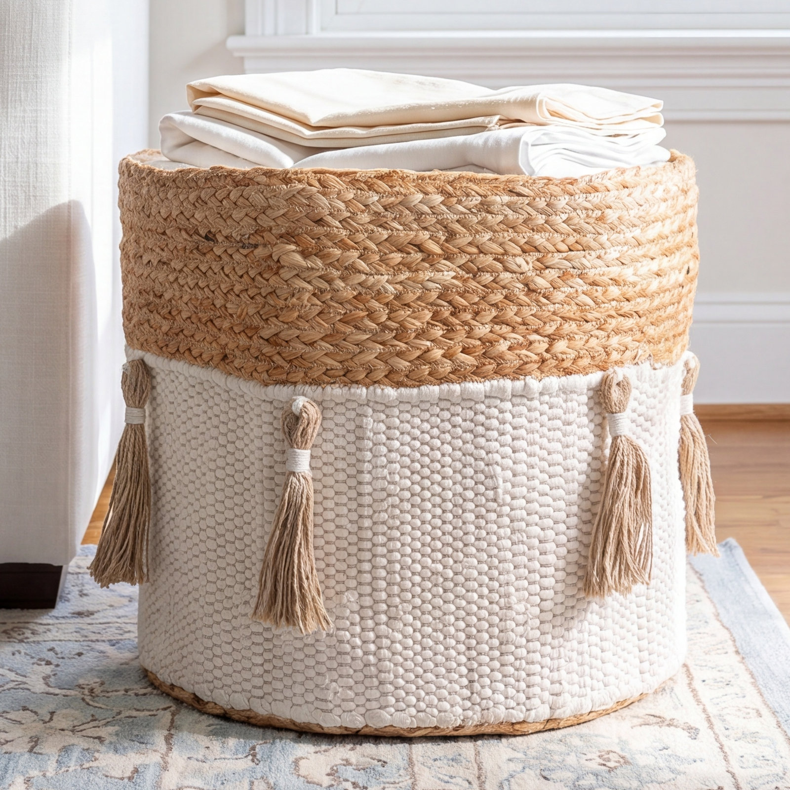 Gardenia Handmade Cotton Jute Storage Bin