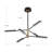 Acrylic and Aluminium Sputnik Modern Linear Chandelier