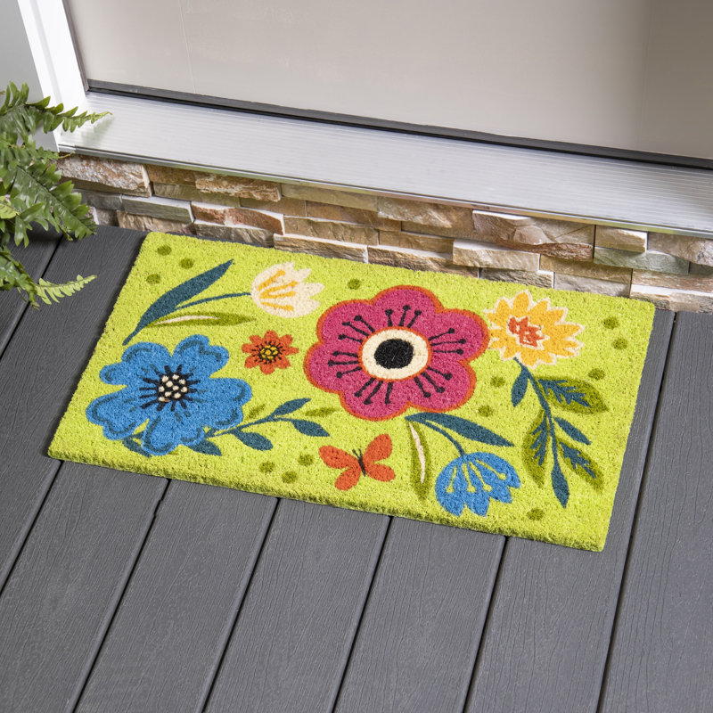 Tapis d'extérieur antidérapant Laviniu Summer Coir 28 po x 16 po