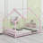Modern Metal House Bed with Sturdy Construction-129109679