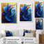 Odeen Modern Abstracy Waves Golden Harmony II - Vagues, impressions encadrées-1863649728-1863649731-1863649737
