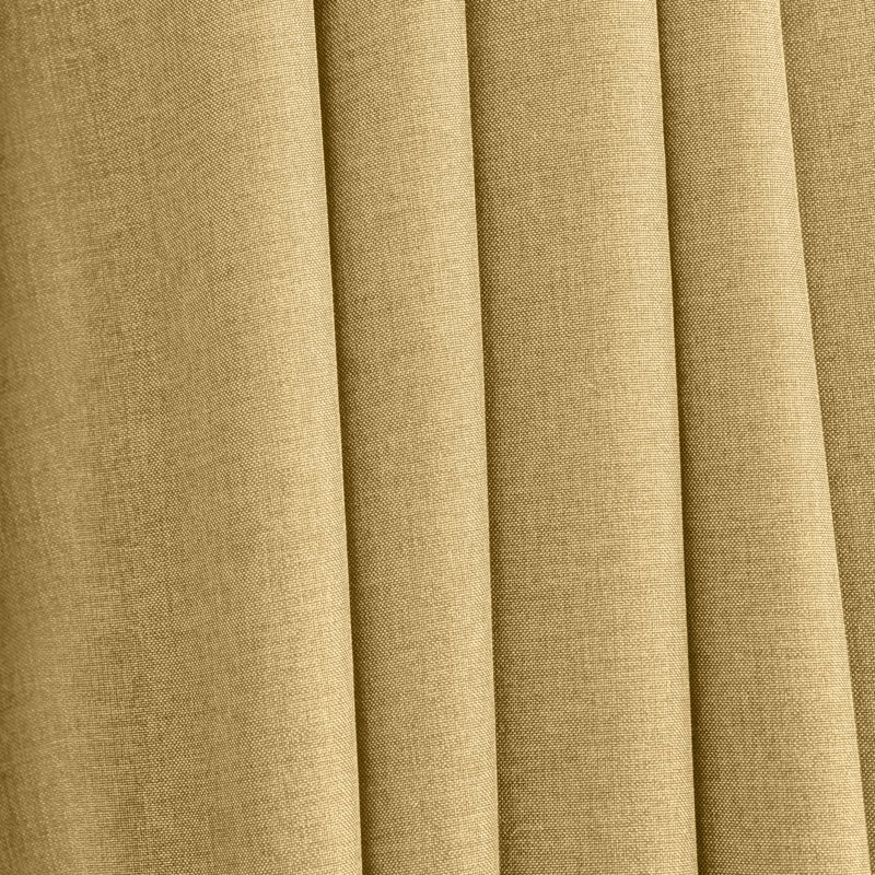Lakeland Classic Solid Semi-Sheer Grommet Double-Wide Single Patio Panel in Bold Colors, Gold Leaf