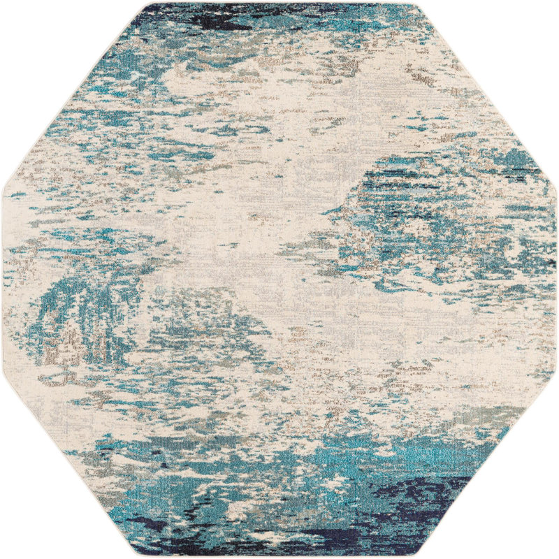 Washable Indoor Rug, Octagon 7'10" x 7'10"
