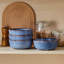 vancasso 4 Piece Blue Ceramic Bowl Set,Kiln-Fired Bowls,25oz