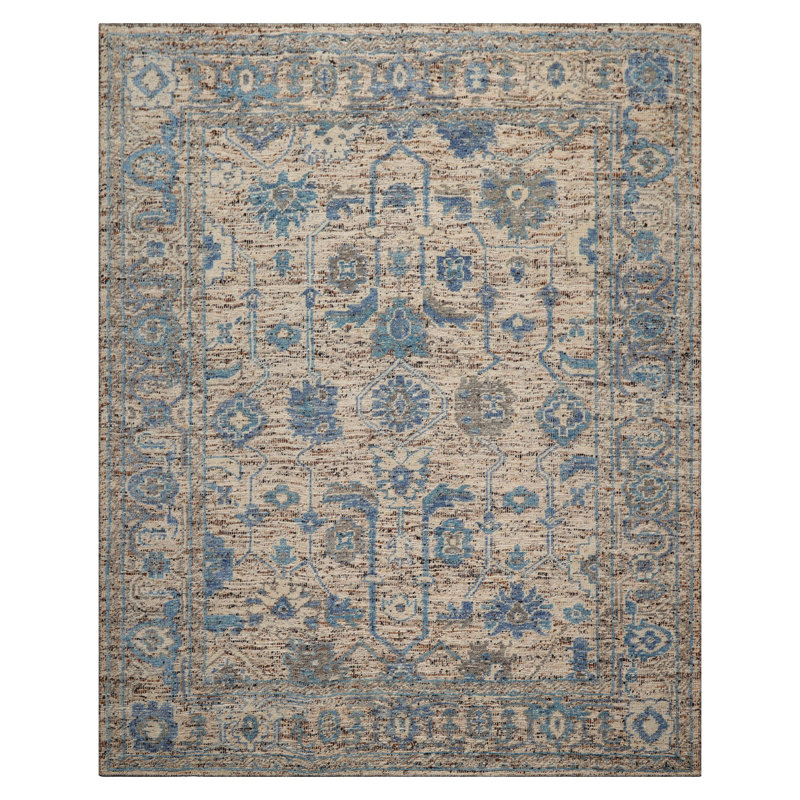 Tapis multicolores en laine noué à la main, Rectangle 9 pi x 12 pi