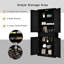 Garde-manger de 72 po avec tablettes réglables et grand tiroir, noir-89131800