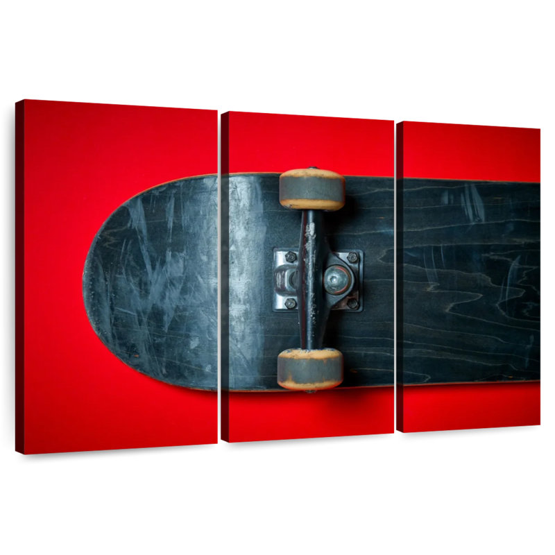 Senne Black Deck Skateboard, 48" H x 74" W