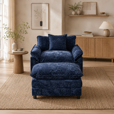 Modern Elegant Solid Wood Frame Lounge Chair Set For Entertainment Room And Master Suite