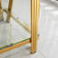 Table de bout carrée 20 pouces, table de bout moderne en acier inoxydable, table basse en verre trempé transparent double couche, table d'appoint avec rangement, pour le bureau à domicile-1234410852