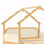 Lit simple en bois avec coussin-1766089598