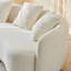 Canapé moderne recourbé, canapé rembourré 4 places avec 4 coussins décoratifs pour le salon