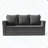 67.7" 3-Seat All-Weather Wicker Patio Sofa with Thick Black Cushions, Black Frame-873009194