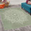 Tapis rectangulaire vert / blanc Reseda-60602310