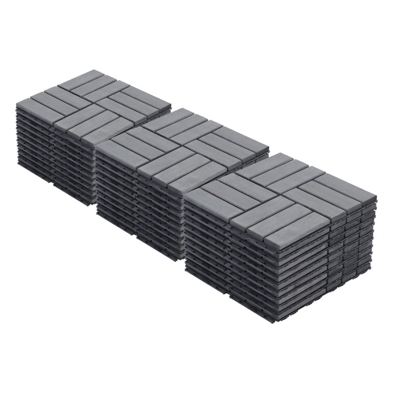 30 carreaux de terrasse à emboîtement, Gris