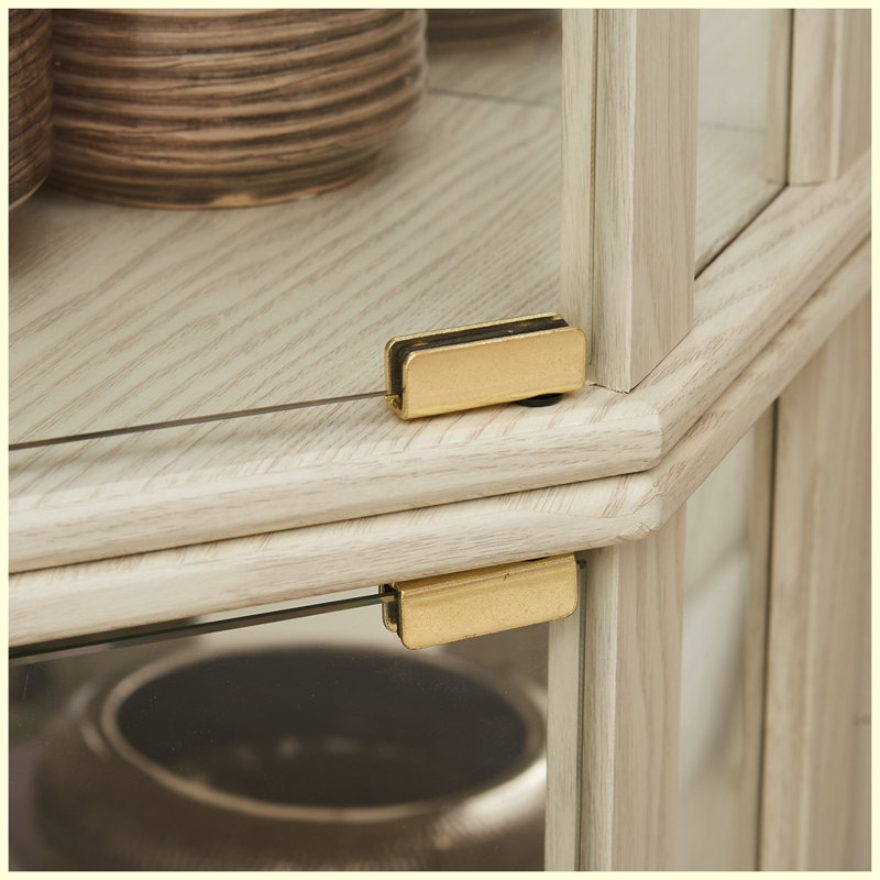 Vitrine de coin moderne pour le salon, Blanc