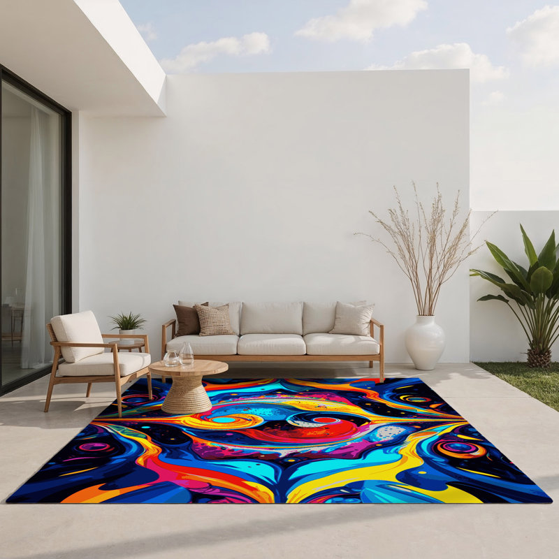 Tapis intérieur et extérieur Galactic Hue, Rectangle 9 pi x 12 pi