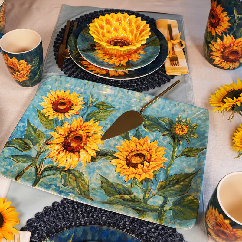 Certified International Golden Sunflowers Platter - Thumbnail 5