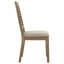 Ensemble de 2 chaises d'appoint de salle à manger en bois de style campagne