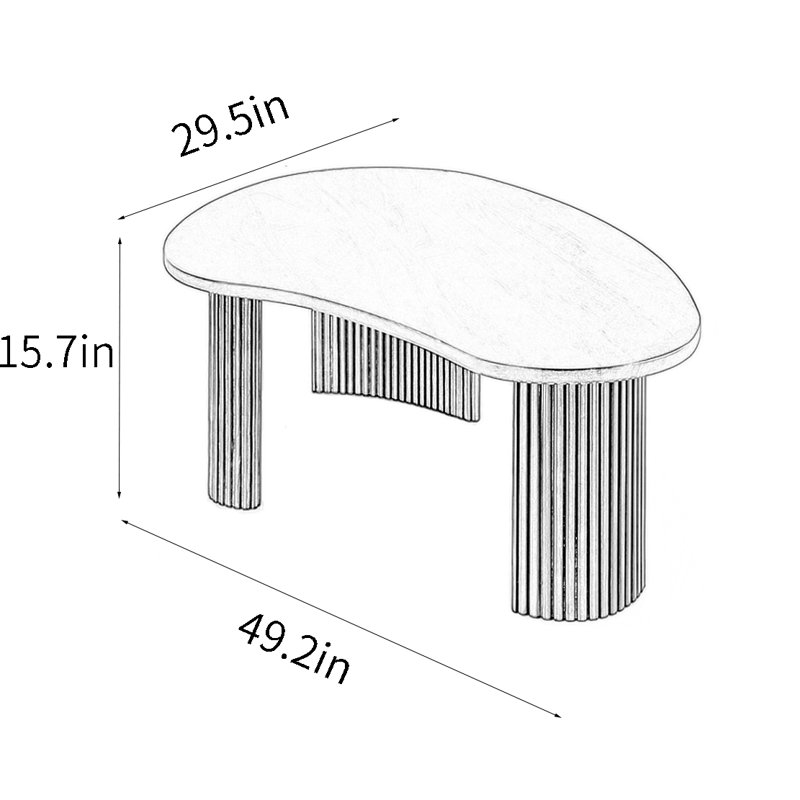 Table basse haute en bois massif