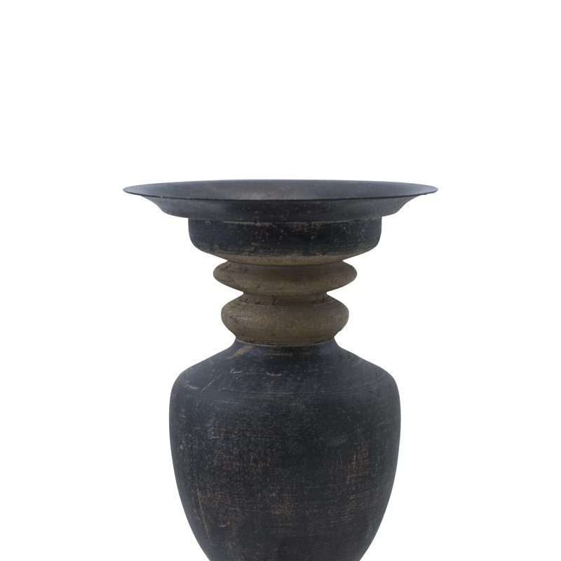 11.5'' H Wood Tabletop Candlestick
