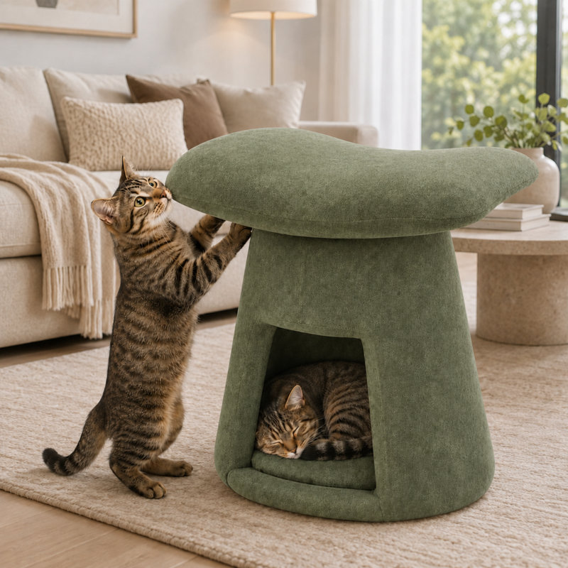 Repose-pieds multifonctionnel pour chat, tapis pour chat, tapis rembourré, repose-pieds moderne pour chats, chatons et petits chiens