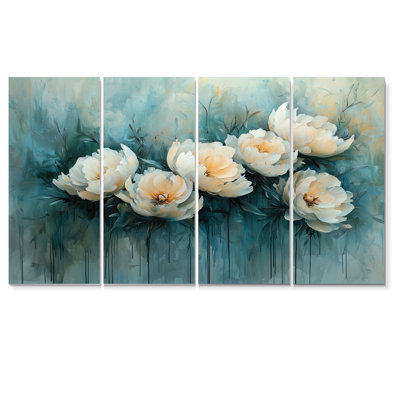 Angelina - pivoines, art mural - décoration murale Trad