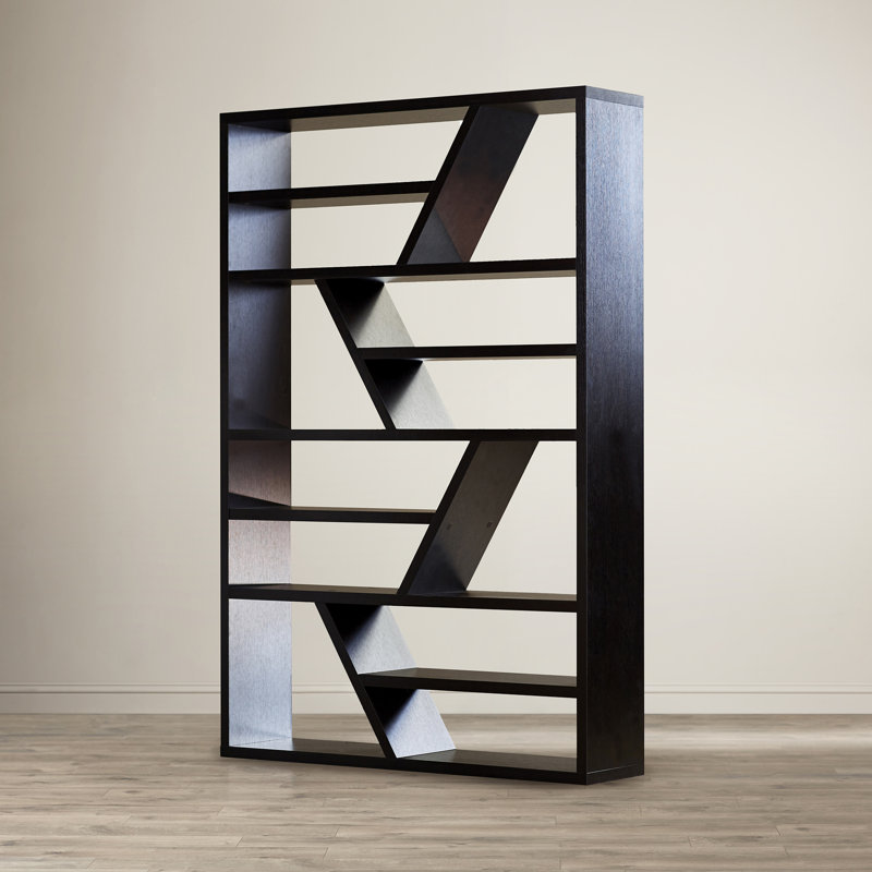 Dailey Geometric Bookcase, Espresso