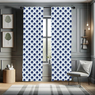 Ikat Semi-Sheer Rpd Pocket Curtain Panels