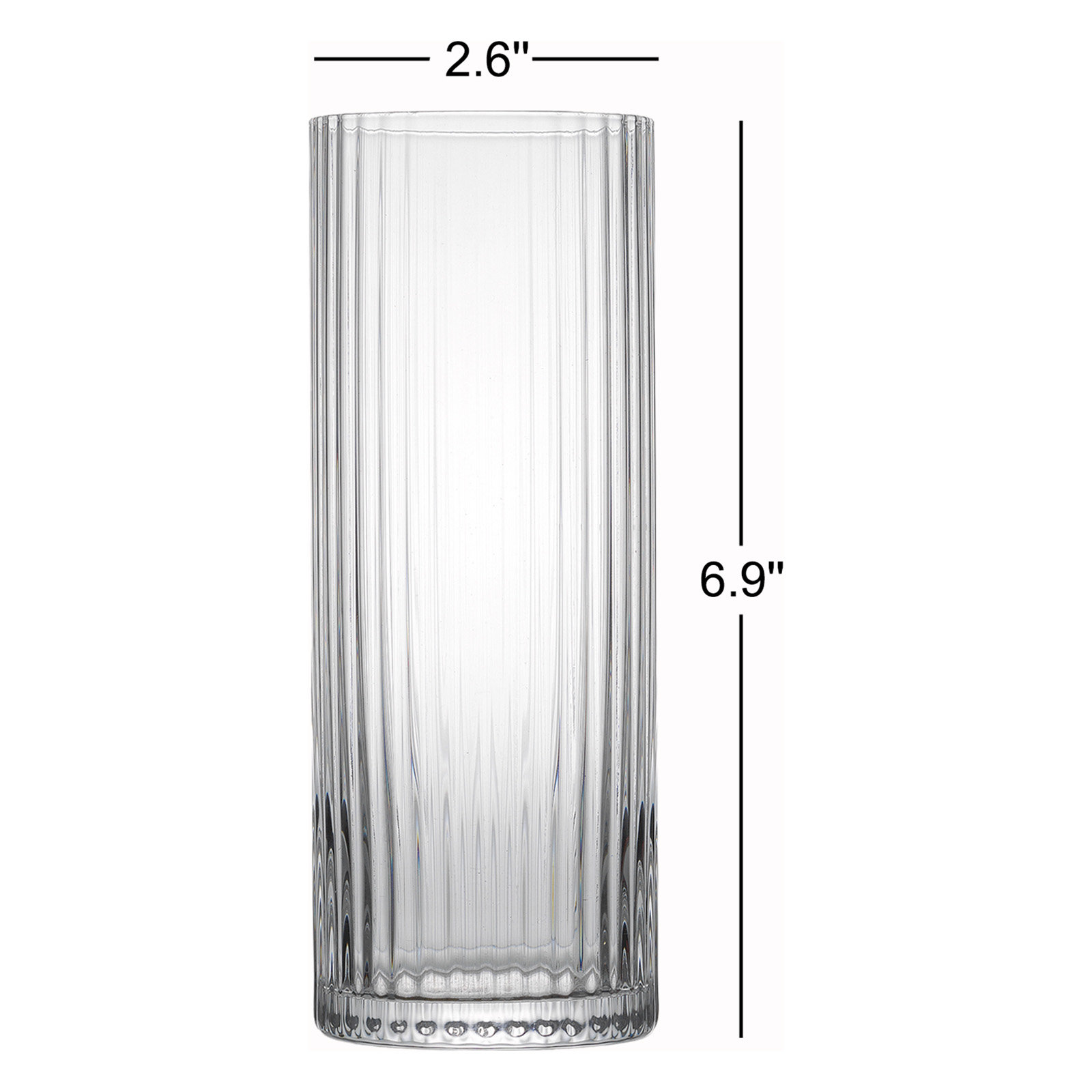 Elle Ribbed Highball Glass