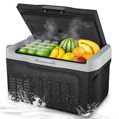 12 Volt Refrigerator, Electric Cooler, Portable Freezer 12V/24V Dc 110-240V Ac, 12V Fridge, 12V Cooler For Travel, Truck, Boat, Camping
