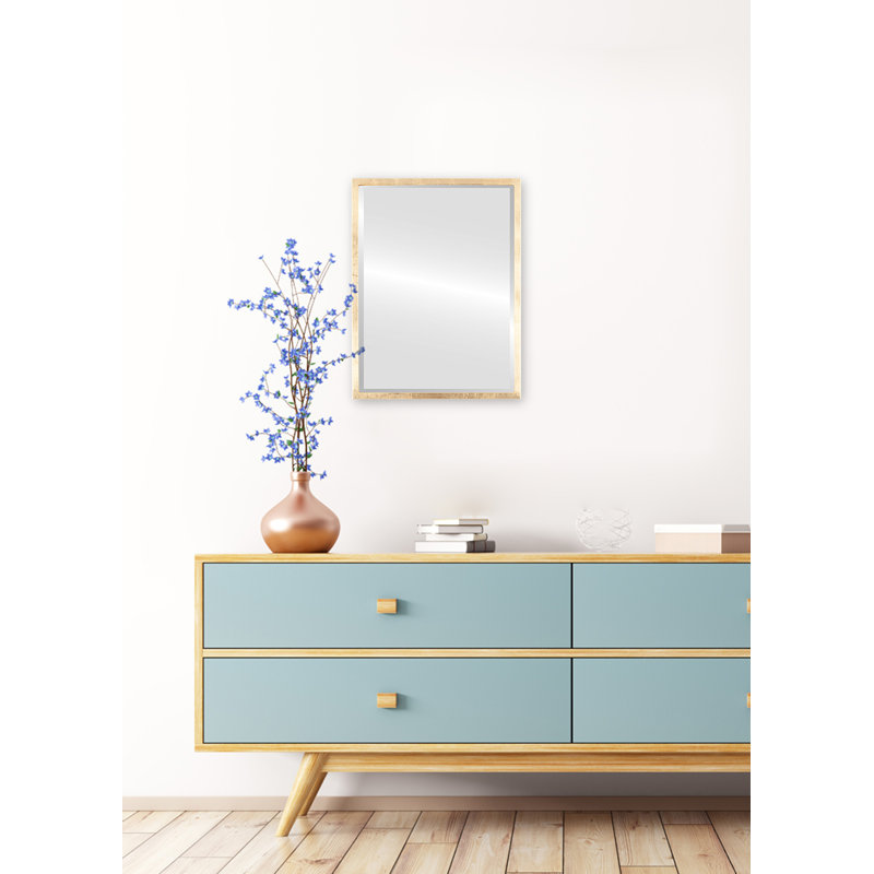 Miroir d'appoint Campblin, H 23,12 po x l 29,12 po, Feuille d'or