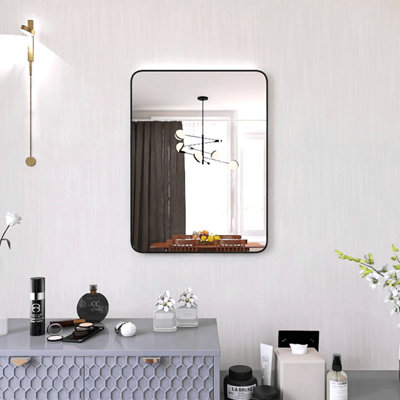 Cadre de salle de bain en aluminium noir