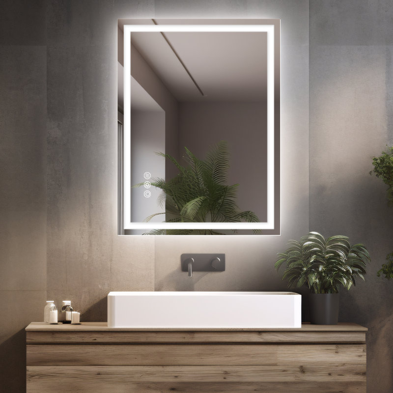 Miroir de meuble-lavabo à DEL 3 couleurs, 32 po x 24 po