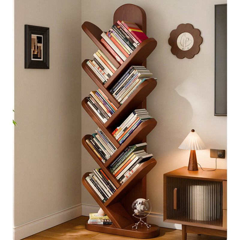 Bibliothèque de rangement à la mode, (9 tablettes) H 55,12 po x l 18,9 po x P 7,87 po